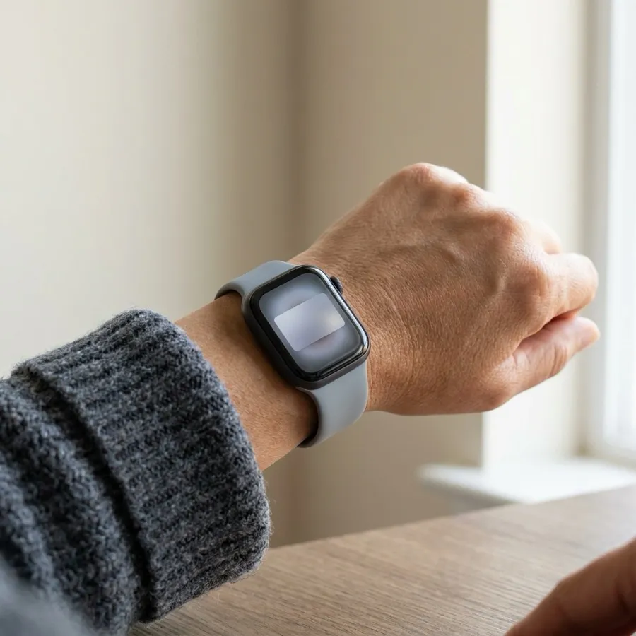 Muñeca de una mujer con un reloj inteligente puesto